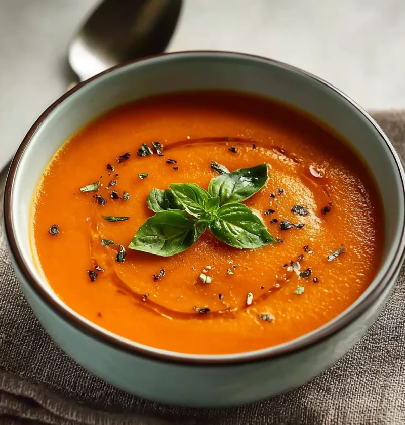 Easy Roasted Red Pepper Butternut Squash Soup 7-ingredient Butternut Squash Soup Recipe Healthy Butternut Squash Red Peppe...