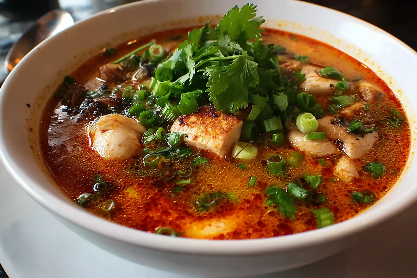 Easy Thai Tom Yum Soup Recipe With Chicken Homemade Spicy Tom Yum Soup With Mushrooms Best Chicken Mushroom Tom Yum Soup H...