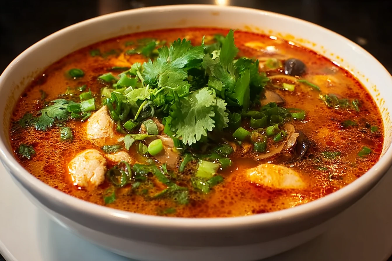 Easy Thai Tom Yum Soup Recipe With Chicken Homemade Spicy Tom Yum Soup With Mushrooms Best Chicken Mushroom Tom Yum Soup H...