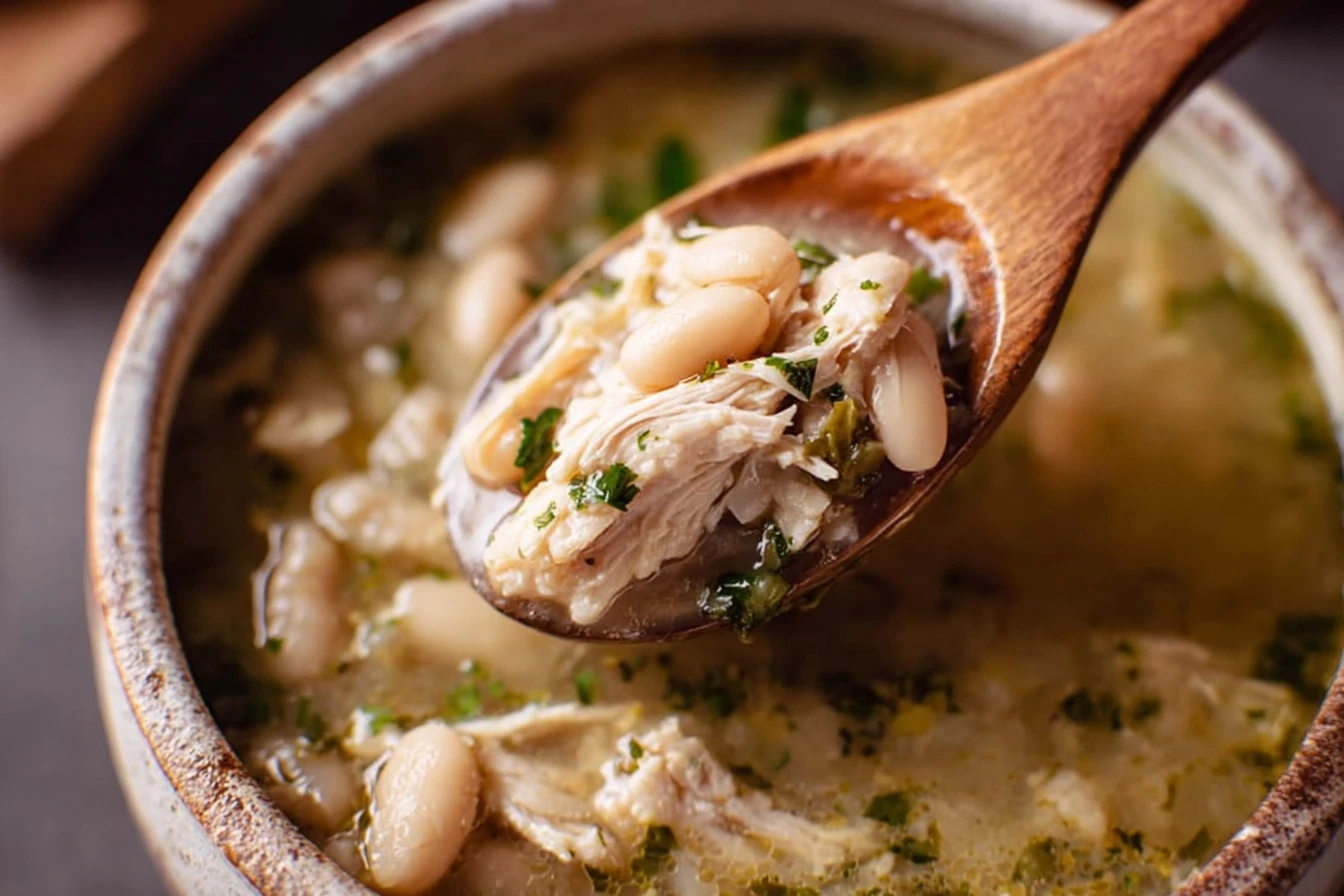 Easy White Bean Chili Recipe Hearty White Bean Chili Slow Cooker Homemade Cozy White Bean Chili Best White Bean Chili For ...