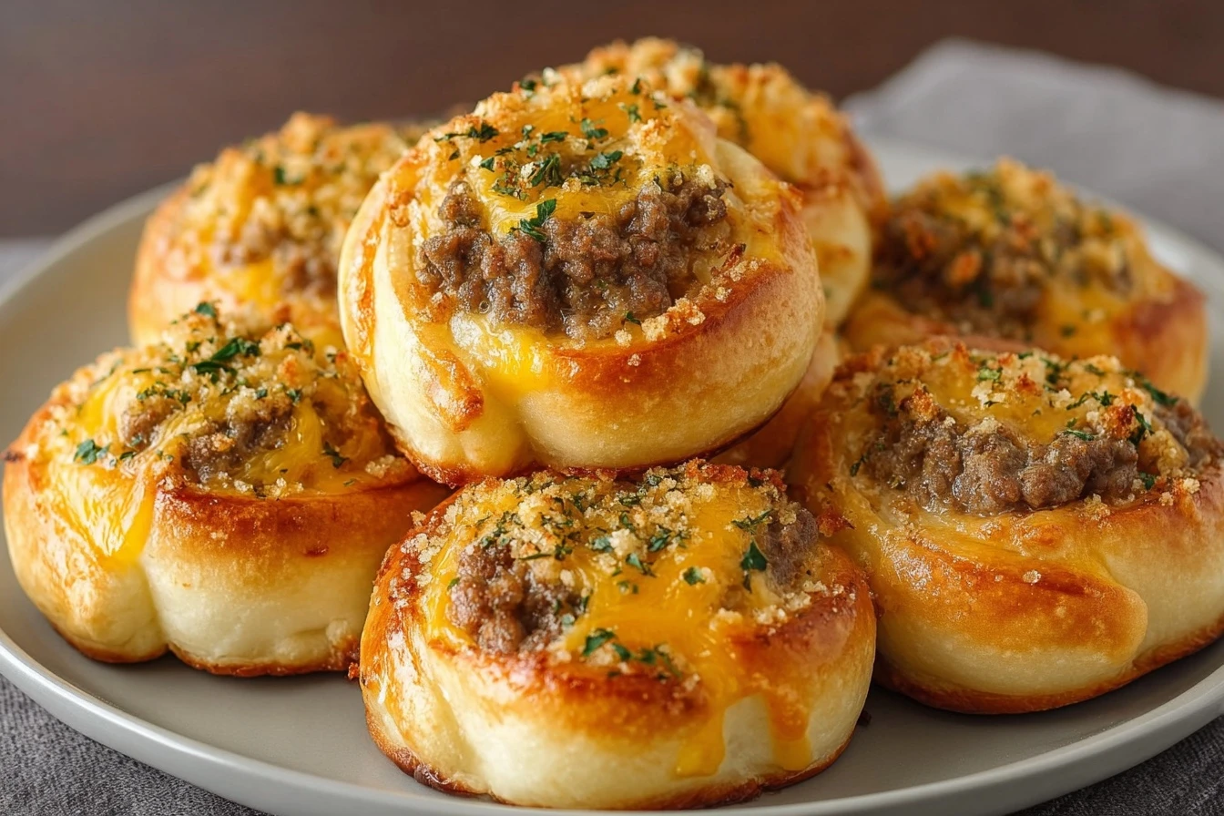 Make Garlic Butter Cheeseburger Rollups in 10 Minutes