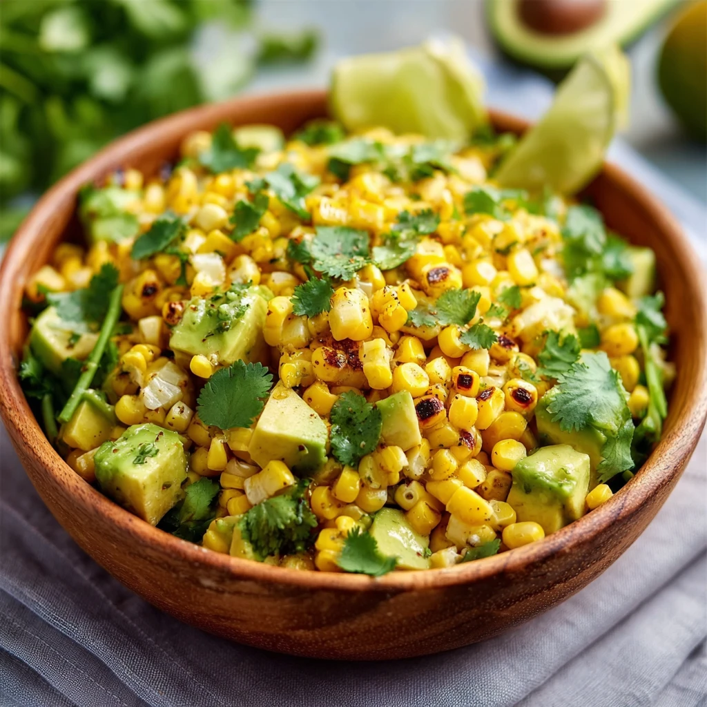 Grilled Corn Avocado Salad Recipe Best Lime Vinaigrette For Salad Healthy Corn Avocado Salad Ideas How To Make Grilled Cor...
