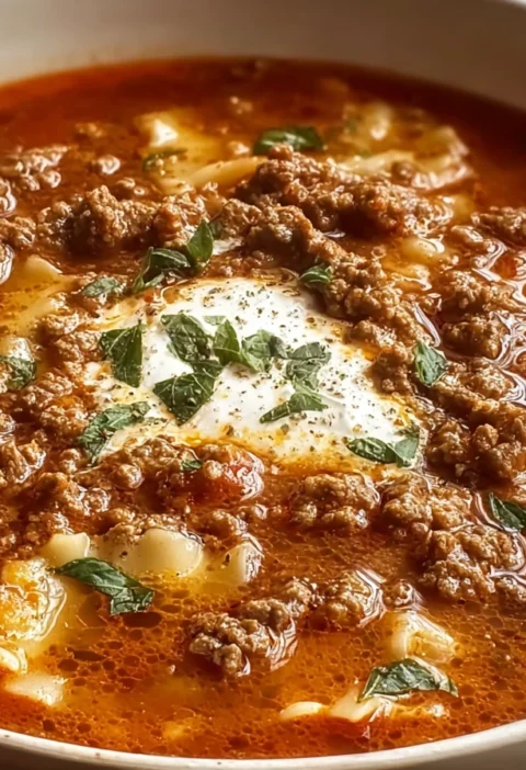 Ground Turkey Lasagna Soup Recipe Basil Ricotta Lasagna Soup Easy Turkey Lasagna Soup Healthy Ground Turkey Lasagna Soup C...