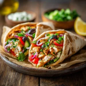 Mediterranean Chicken Pita Pockets