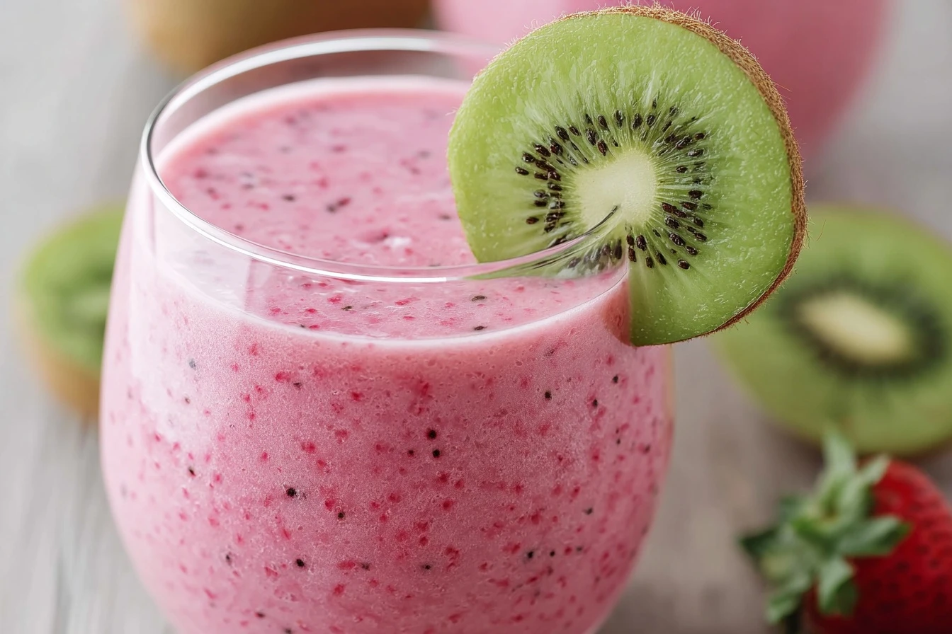 Kiwi Strawberry Smoothie Benefits Easy Kiwi Strawberry Smoothie Recipe Best Kiwi Strawberry Protein Smoothie Kiwi Strawber...