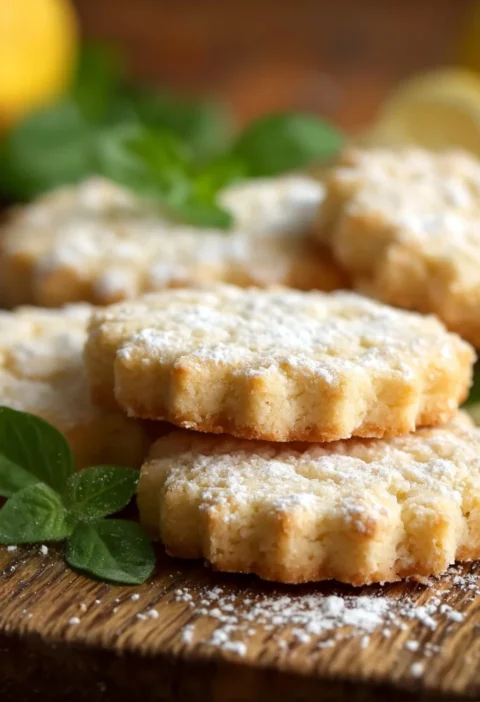 Lemon Basil Shortbread Cookies Recipe Easy Lemon Basil Cookies How To Make Lemon Basil Shortbread Gluten Free Lemon Basil ...