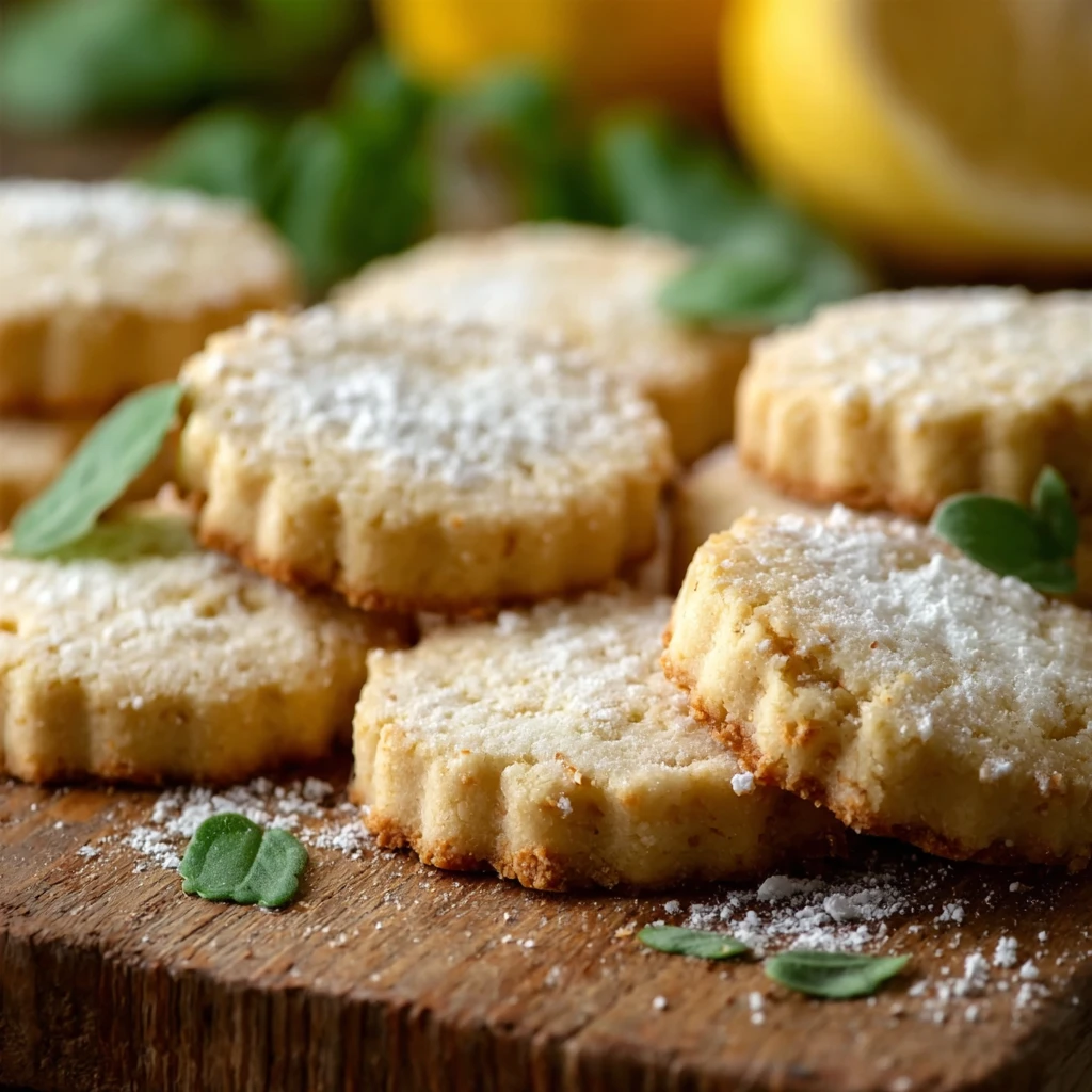 Lemon Basil Shortbread Cookies Recipe Easy Lemon Basil Cookies How To Make Lemon Basil Shortbread Gluten Free Lemon Basil ...