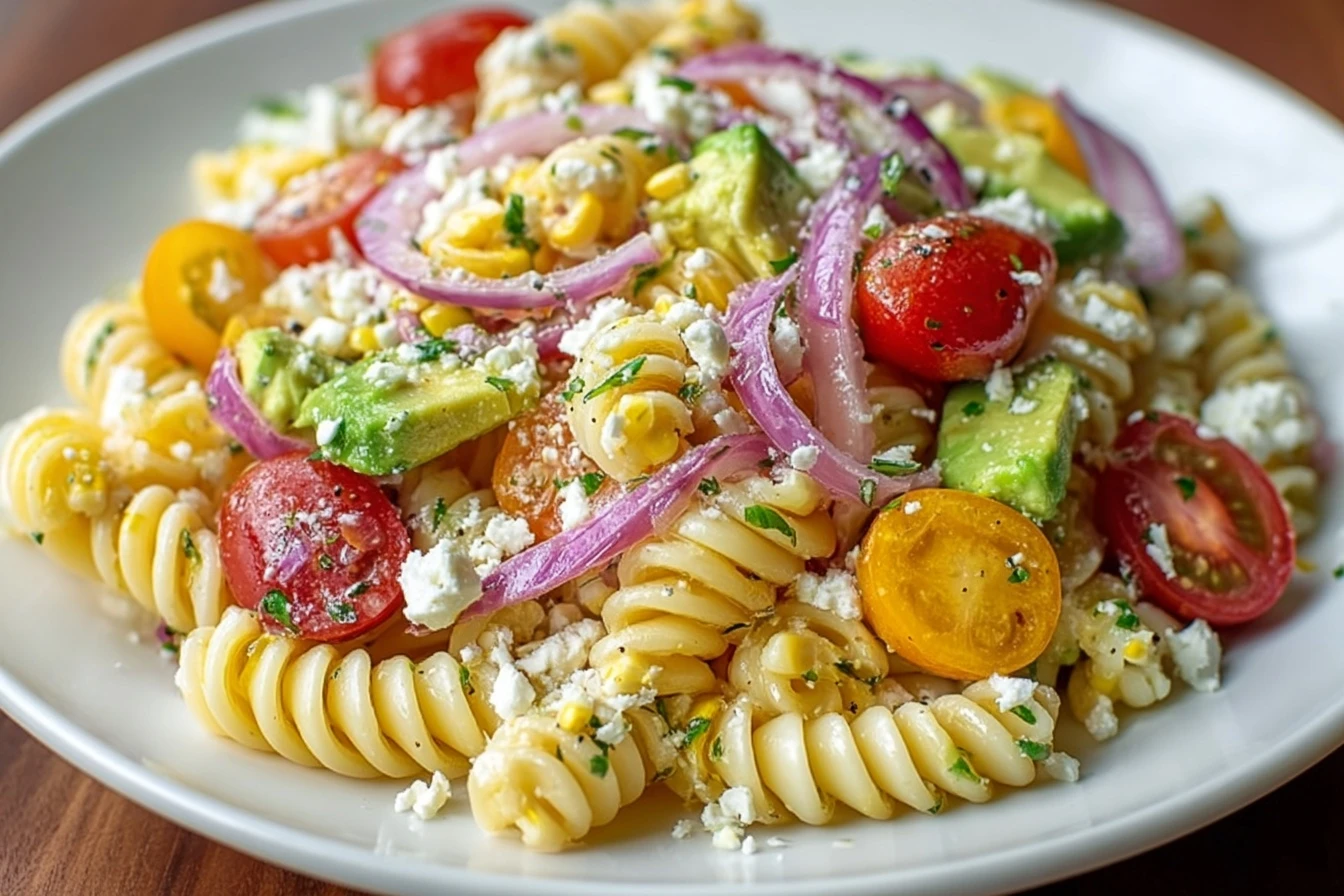 Low-calorie Street Corn Pasta Salad Recipe Vegan Street Corn Pasta Salad Guide Gluten-free Street Corn Pasta Salad Instruc...