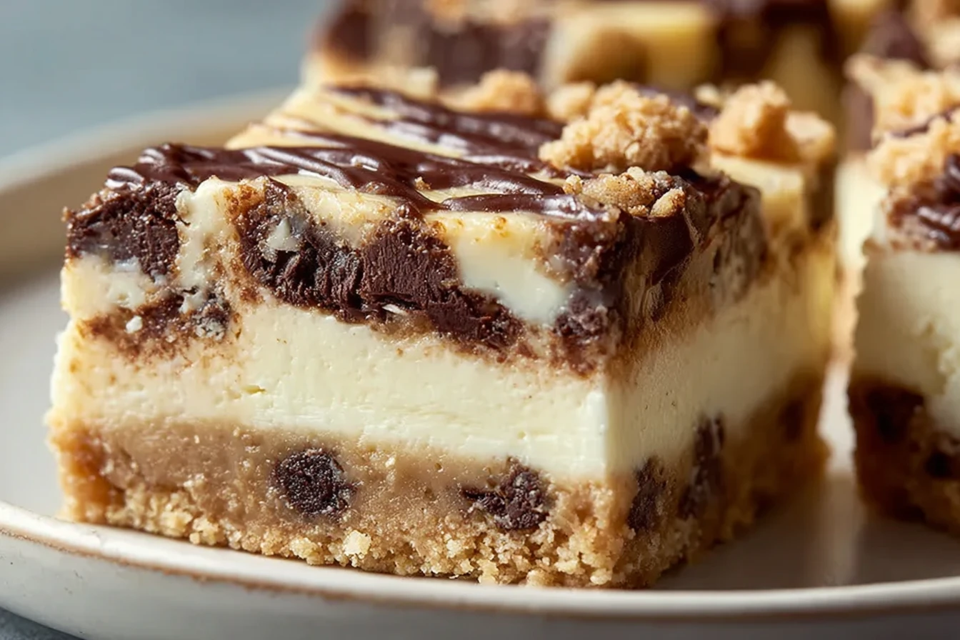 No-bake Cookie Dough Cheesecake Bars Recipe Easy Creamy Cookie Dough Cheesecake Homemade No-bake Cheesecake Bars Best Cook...
