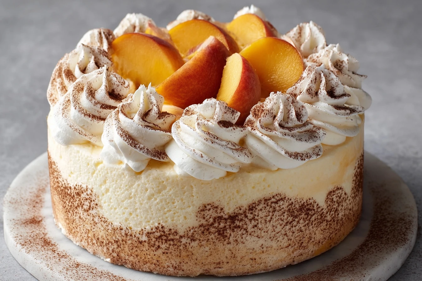 Peaches And Cream Punch Bowl Cake Recipe Easy Best Peach Cream Punch Bowl Cake Southern Peaches Cream Punch Bowl Dessert H...