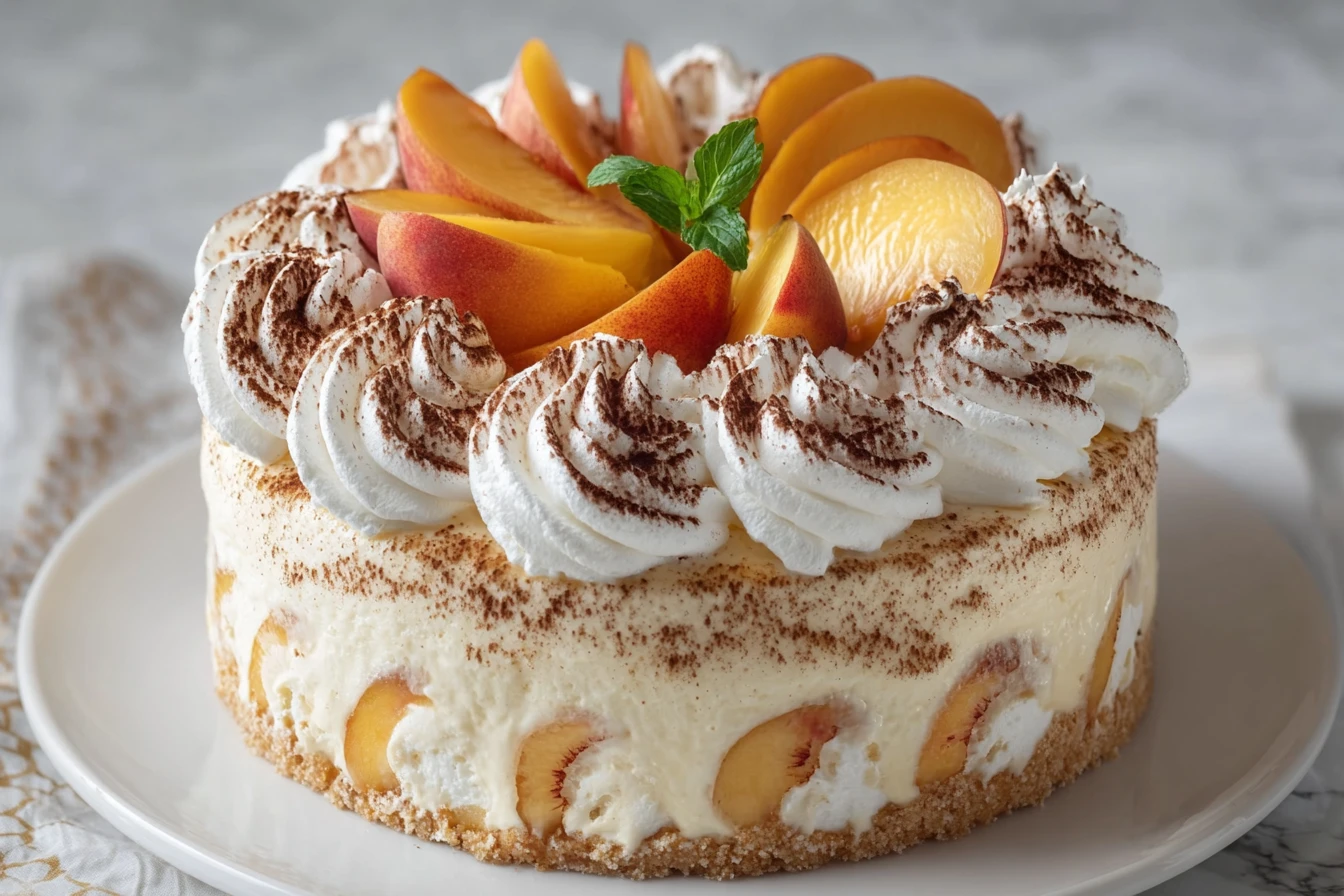 Peaches And Cream Punch Bowl Cake Recipe Easy Best Peach Cream Punch Bowl Cake Southern Peaches Cream Punch Bowl Dessert H...