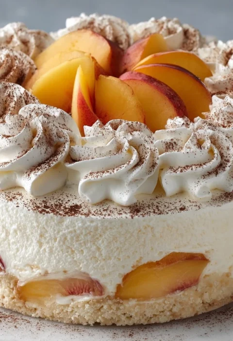 Peaches And Cream Punch Bowl Cake Recipe Easy Best Peach Cream Punch Bowl Cake Southern Peaches Cream Punch Bowl Dessert H...