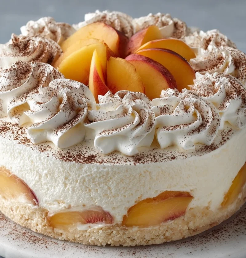 Peaches And Cream Punch Bowl Cake Recipe Easy Best Peach Cream Punch Bowl Cake Southern Peaches Cream Punch Bowl Dessert H...
