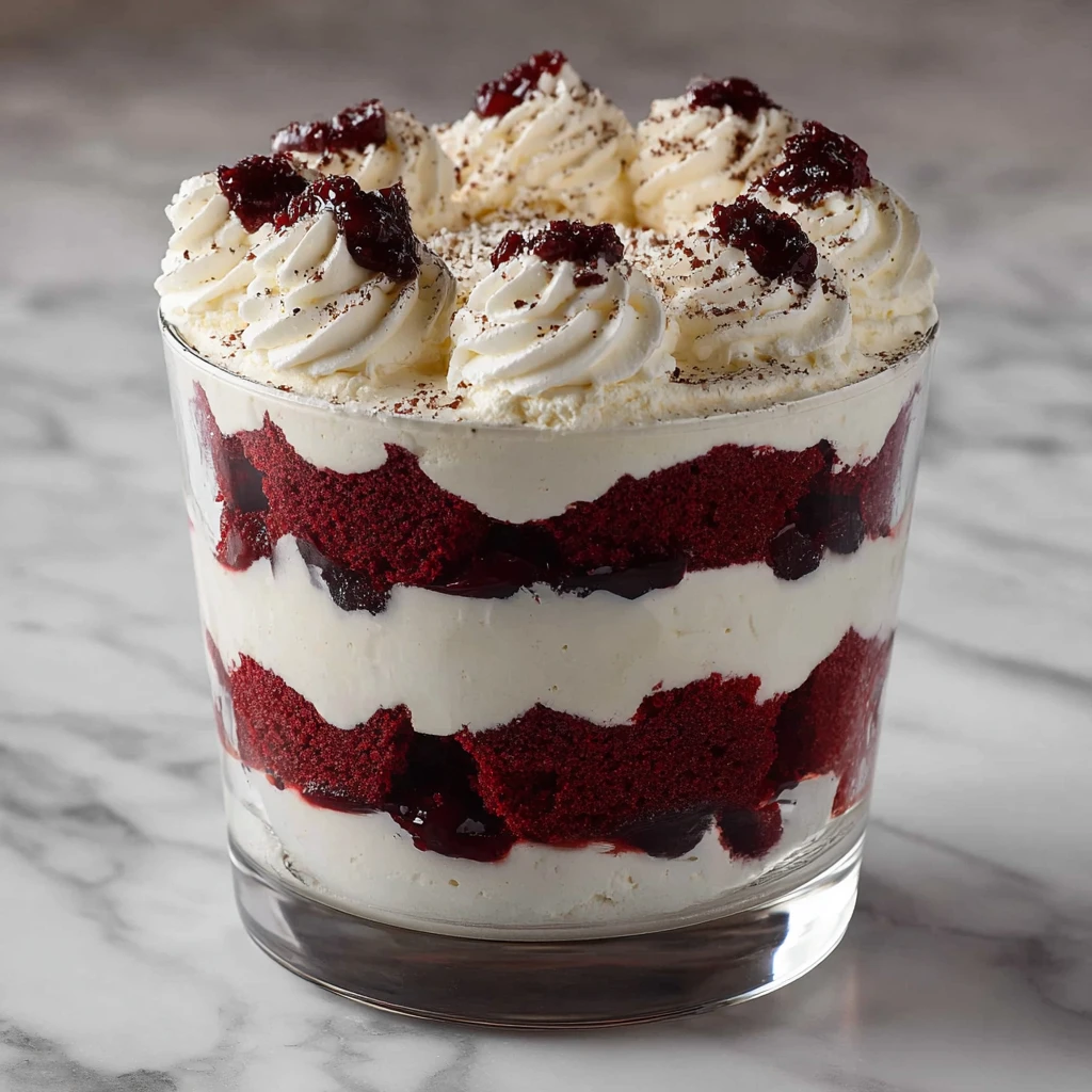 Red Velvet Cheesecake Trifle Easy Recipe Best Red Velvet Cheesecake Trifle Homemade Red Velvet Trifle Dessert Red Velvet T...