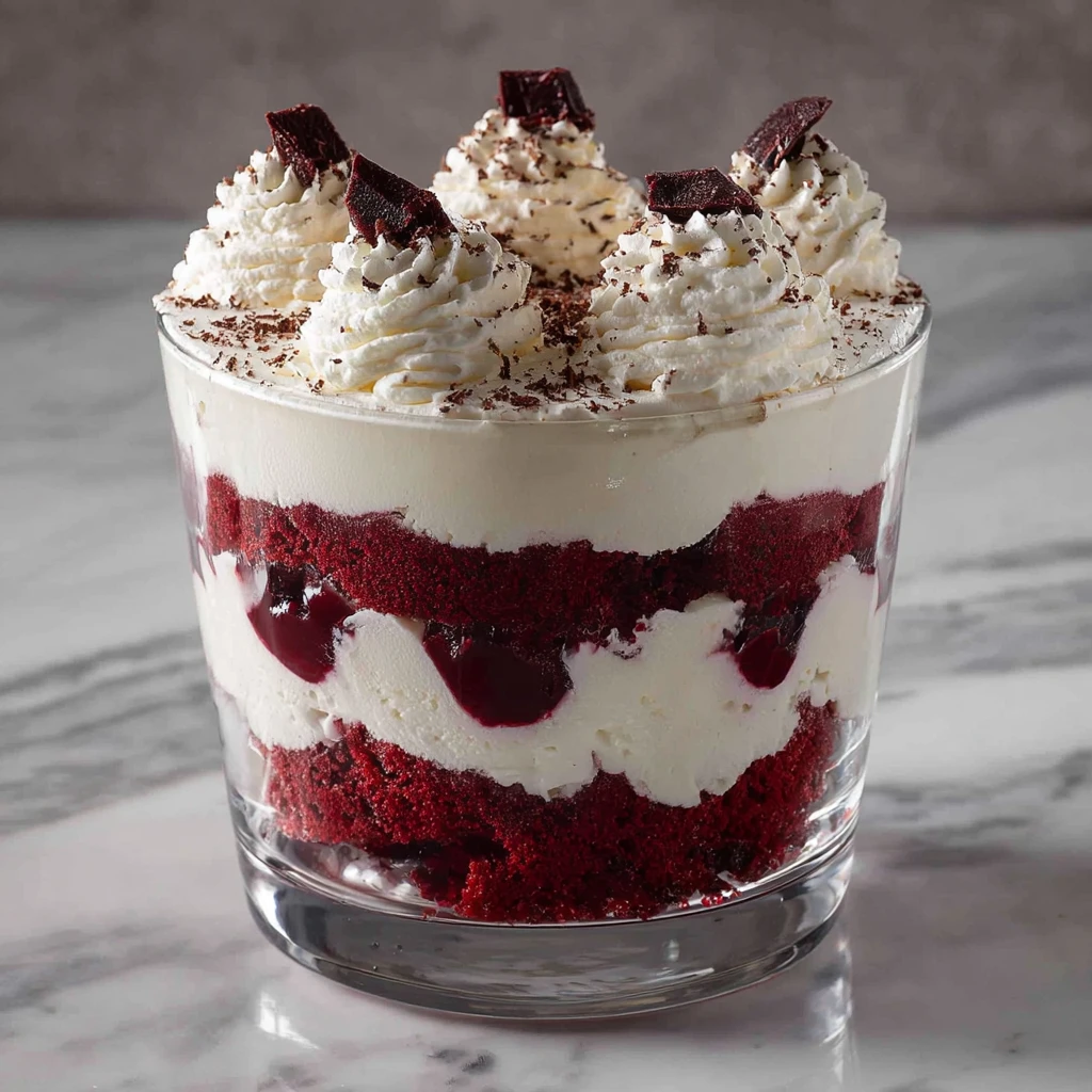 Red Velvet Cheesecake Trifle Easy Recipe Best Red Velvet Cheesecake Trifle Homemade Red Velvet Trifle Dessert Red Velvet T...
