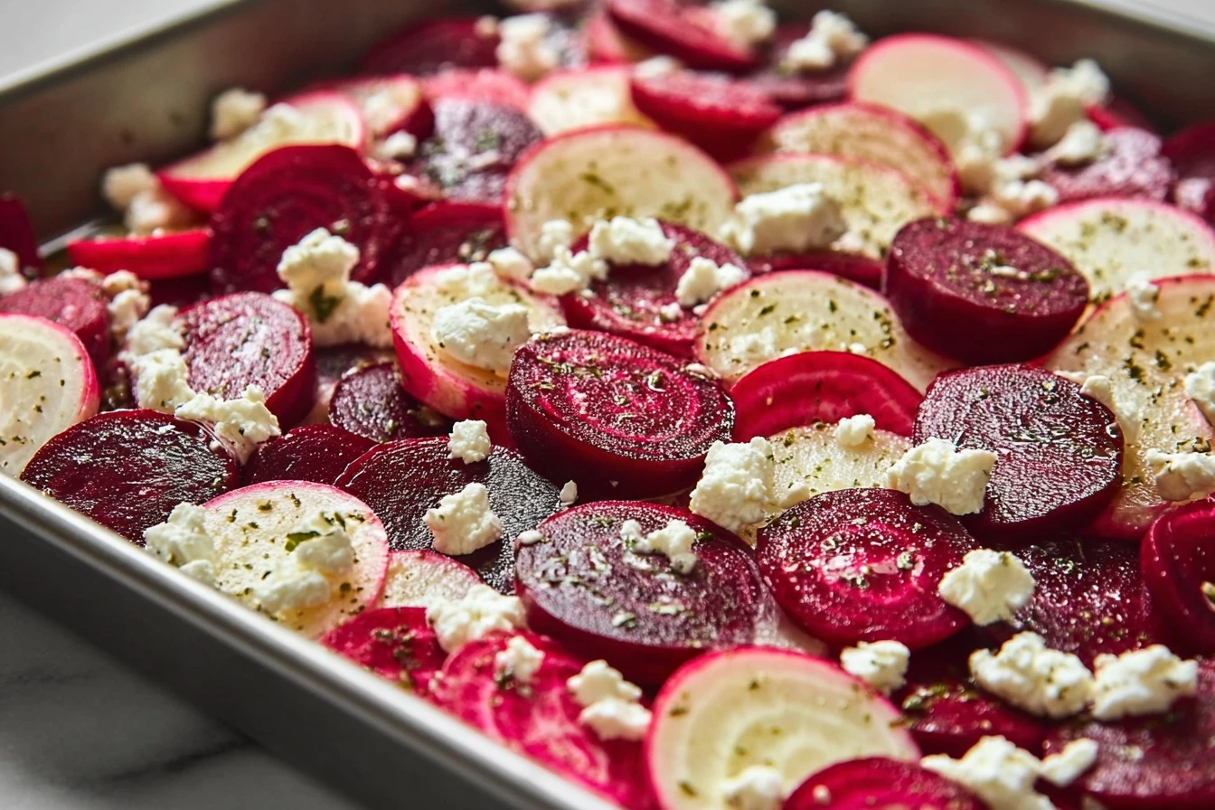 Roasted Beets and Radishes with Goat Cheese Recipe