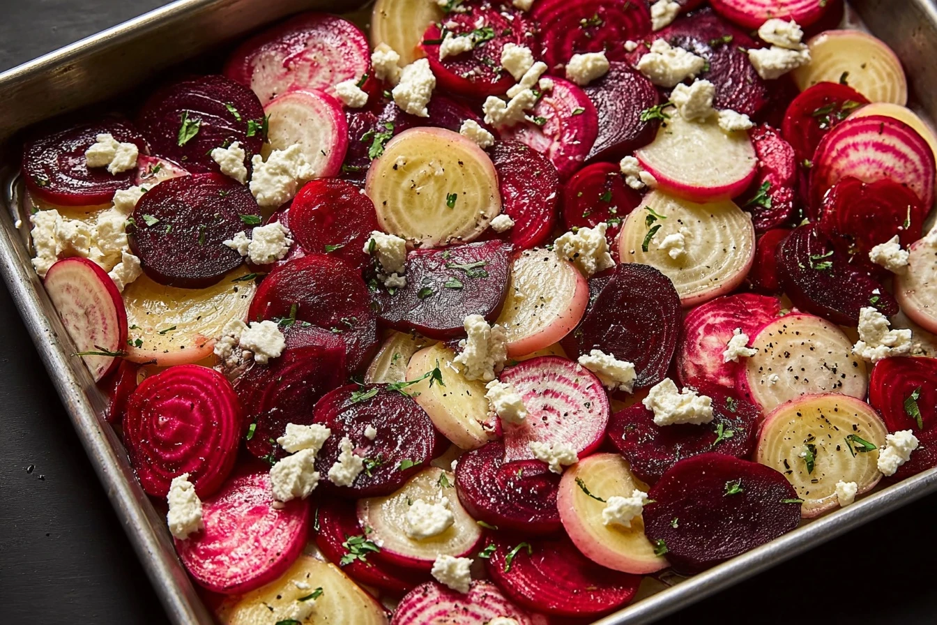 Roasted Beets Radishes Goat Cheese Recipe Baked Beets And Radishes With Goat Cheese Easy Roasted Beets With Radishes And G...