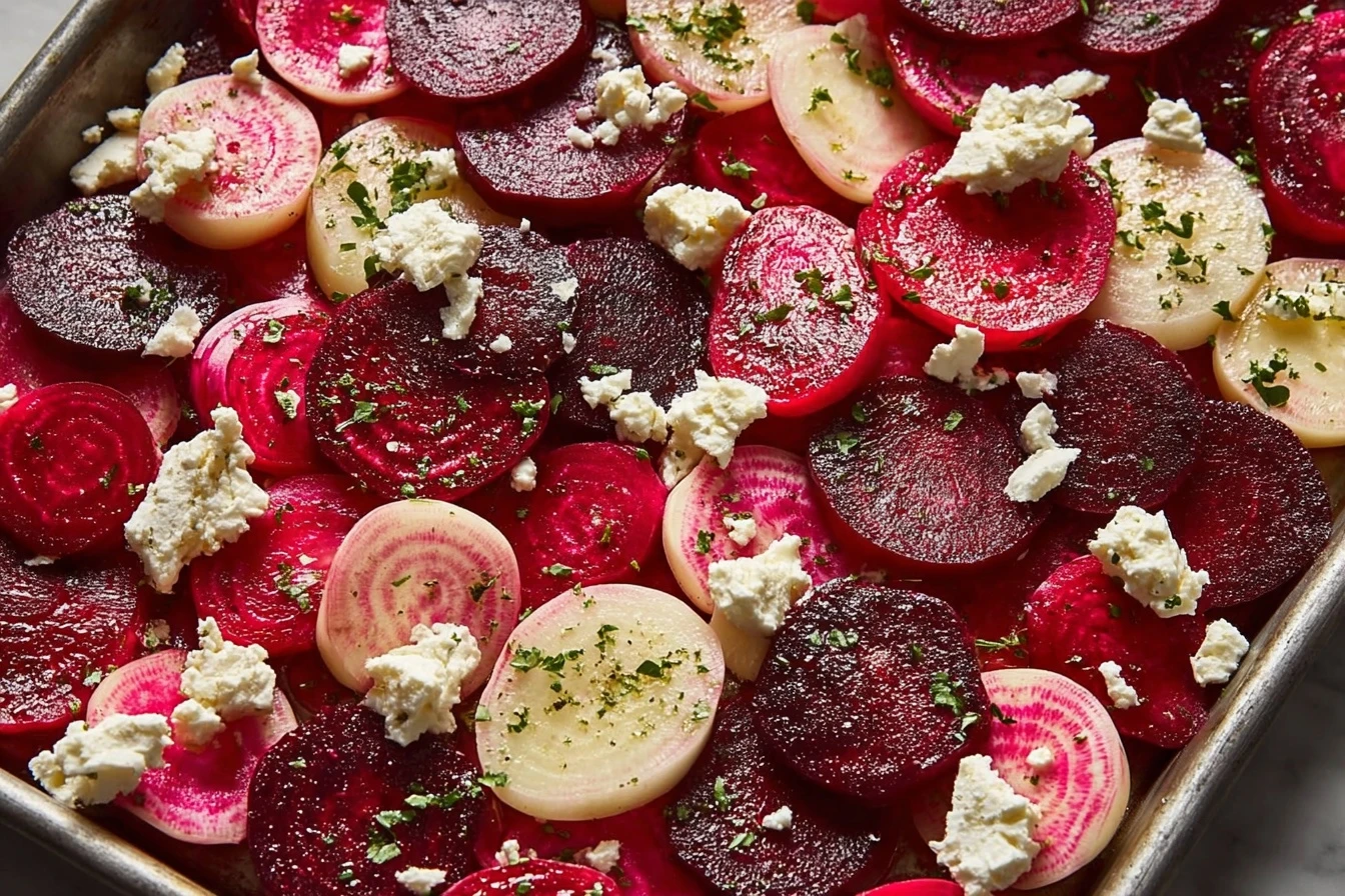 Roasted Beets Radishes Goat Cheese Recipe Baked Beets And Radishes With Goat Cheese Easy Roasted Beets With Radishes And G...