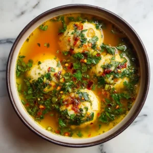 Spicy Matzo Ball Soup with Jalapeño and Cilantro: A Zesty Twist on a Classic Comfort Dish