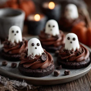Spooky Ghost Marshmallow Cookies