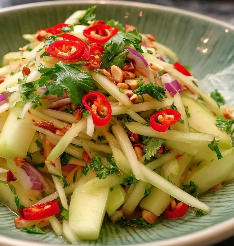 Thai Green Mango Salad Recipe Tangy Mango Salad With Cilantro Authentic Thai Mango Salad Recipe How To Make Thai Green Man...