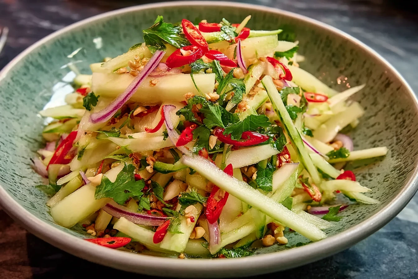 Thai Green Mango Salad Recipe Tangy Mango Salad With Cilantro Authentic Thai Mango Salad Recipe How To Make Thai Green Man...