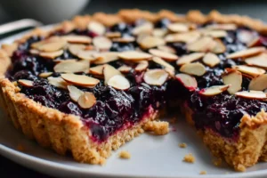 Easy Vegan Blueberry Pie with Almond Crust