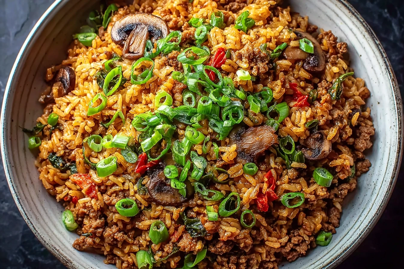 Vegan Dirty Rice With Beyond Meat Recipe Creole Spicy Vegan Rice Dishes Low-calorie Dirty Rice Vegan Options Beyond Meat C...
