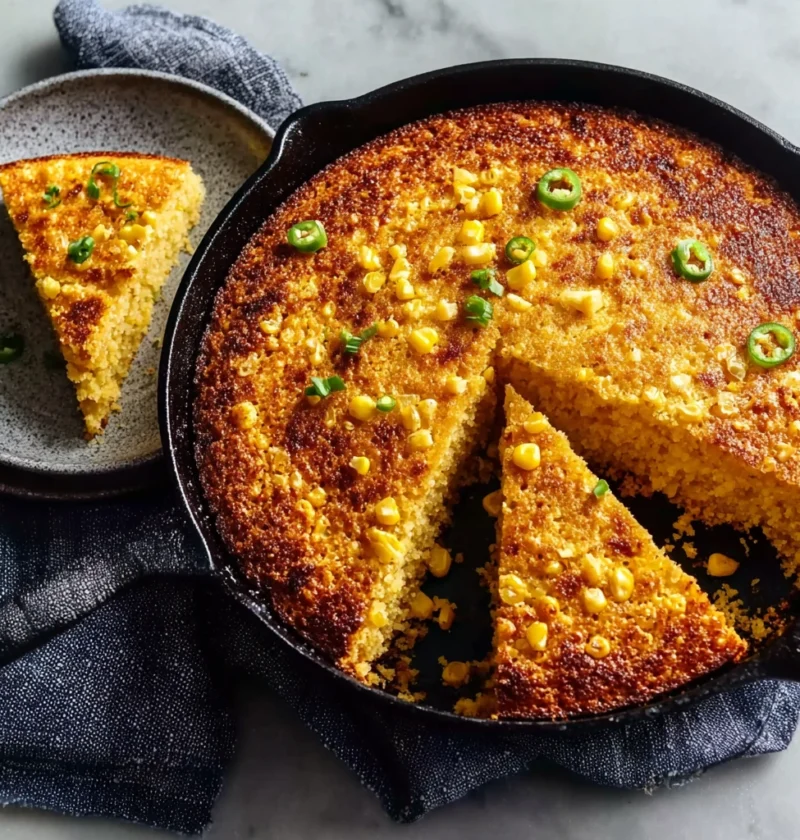 Vegan Jalapeño Cornbread Recipe Plant-based Spicy Cornbread Savory Vegan Cornbread With Jalapeños Easy Vegan Jalapeño C...