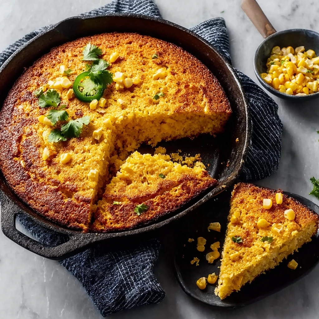 Vegan Jalapeño Cornbread Recipe Plant-based Spicy Cornbread Savory Vegan Cornbread With Jalapeños Easy Vegan Jalapeño C...