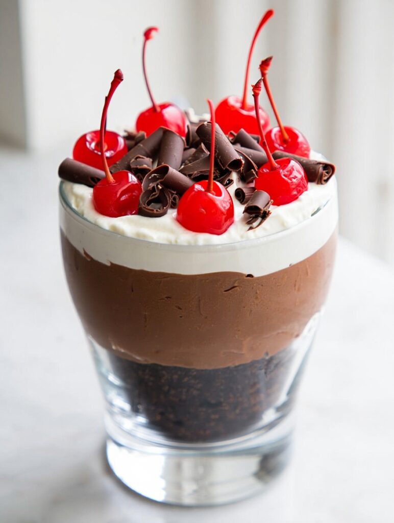 Decadent Boozy Black Forest Trifle Recipe Black Forest Trifle With Cherries Dessert How To Make Boozy Black Forest Trifle ...