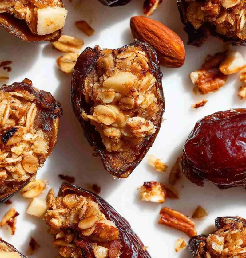 Apple Crisp Stuffed Dates Recipe Healthy Apple Crisp Stuffed Dates Easy Apple Crisp Dates Vegan Apple Crisp Stuffed Dates ...