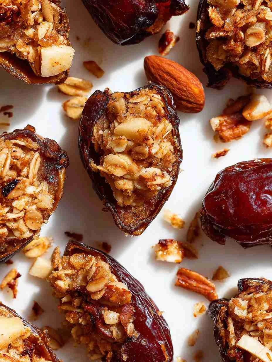 Apple Crisp Stuffed Dates