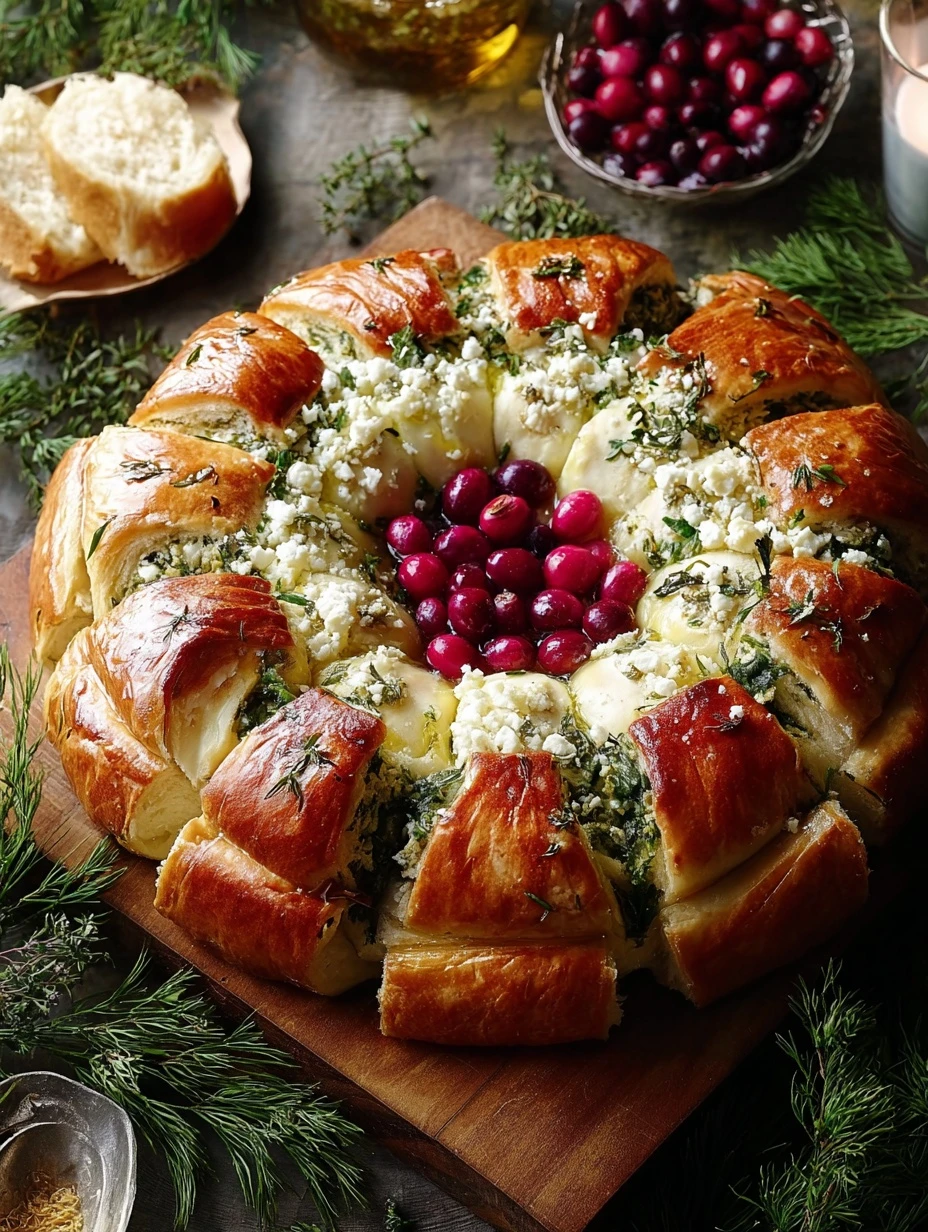 Baked Brie and Bread Wreath: Your Festive Party Showstopper
