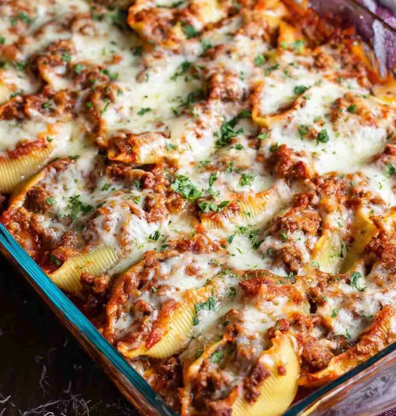 Beef Stuffed Shells Recipe Easy Beef Stuffed Shells Homemade Beef Stuffed Shells Best Beef Stuffed Shells Beef And Cheese ...