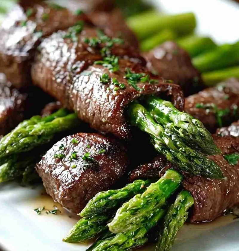 Best Beef Wrapped Asparagus Recipe How To Make Beef Asparagus Bundles Juicy Beef Asparagus Wraps Cooking Time Savory Beef ...