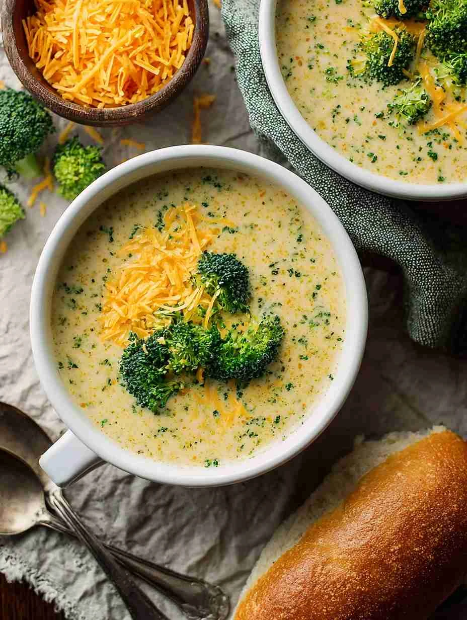 Best Broccoli Cheddar Soup Recipe Homemade Broccoli Cheddar Soup Calories Low-fat Broccoli Cheddar Soup Recipe Gluten-free...