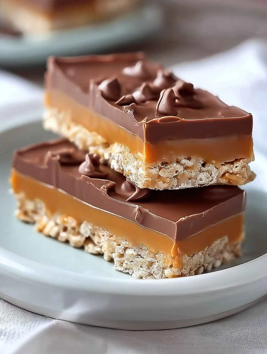 Best Caramel Chocolate Crunch Bars Recipe Homemade Caramel Chocolate Crunch Bars Gluten-free Caramel Chocolate Crunch Bars...