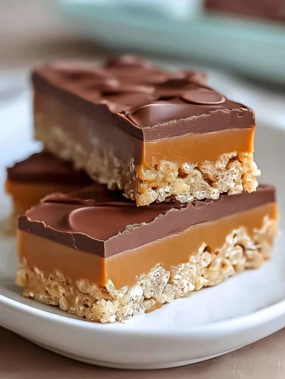 Best Caramel Chocolate Crunch Bars Recipe Homemade Caramel Chocolate Crunch Bars Gluten-free Caramel Chocolate Crunch Bars...