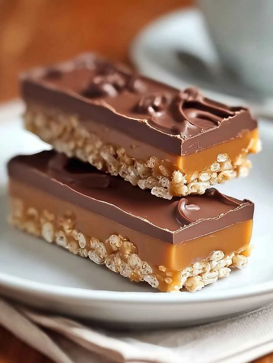 Caramel Chocolate Crunch Bars