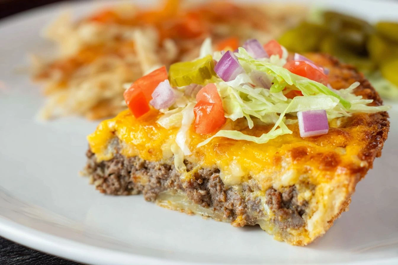 Best Cheeseburger Pie Recipe Easy Cheeseburger Pie No Crust Keto Cheeseburger Pie Recipe Gluten Free Cheeseburger Pie Chee...