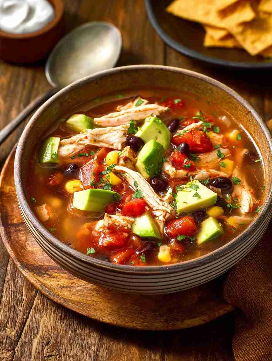 Best Chicken Tortilla Soup Recipe Easy Homemade Chicken Tortilla Soup Low Calorie Chicken Tortilla Soup Recipe Gluten Free...