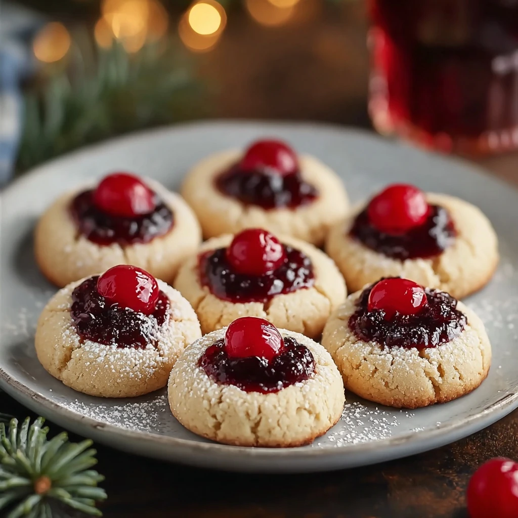 Maraschino Cherry Shortbread Cookies (Christmas Favorite!)