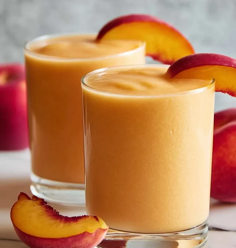 Best Peach Smoothie Recipe With Frozen Peaches Easy Frozen Peach Smoothie Recipe Healthy Peach Smoothie Frozen Fruit Low C...