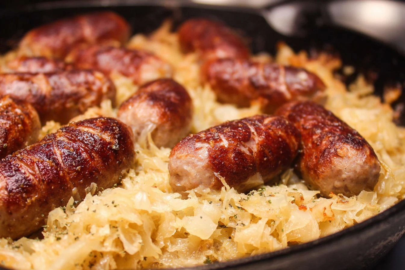 Best Skillet Knackwurst Recipes Chef Jenn's Knackwurst Review Easy Knackwurst And Sauerkraut Skillet Where To Buy Chef Jen...