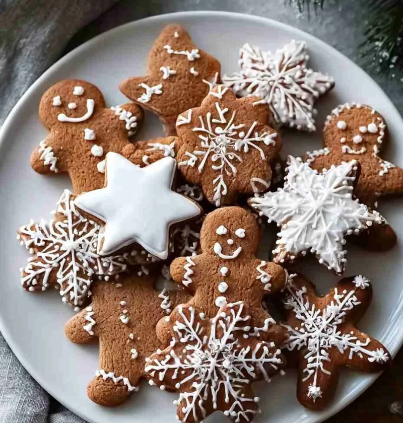 Best Soft Gingerbread Cookies Recipe Easy Vanilla Icing For Cookies Christmas Gingerbread Cookies With Icing Homemade Ging...