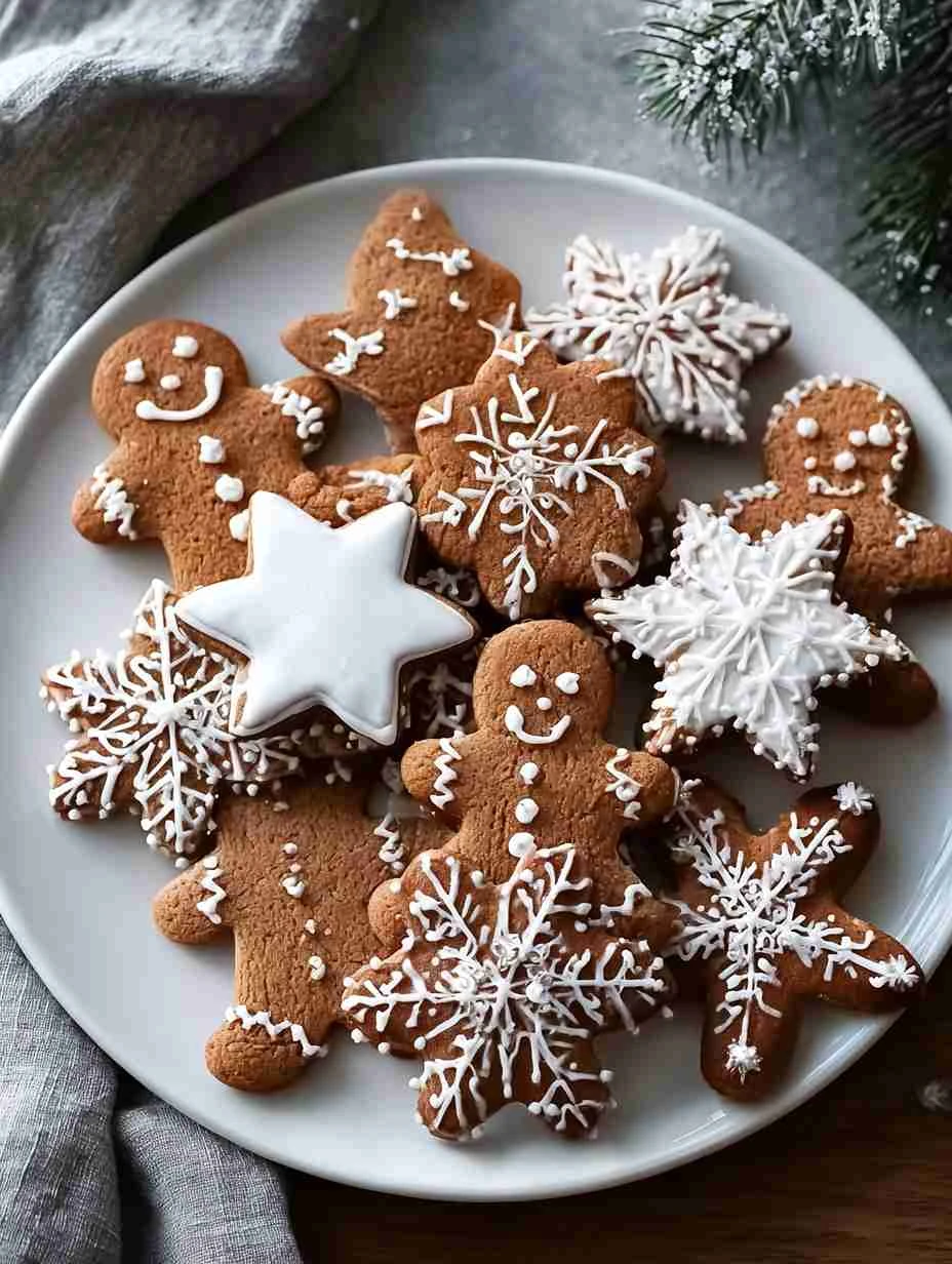 Soft Gingerbread Cookies with Vanilla Icing – A Christmas Classic You’ll Bake Every Year