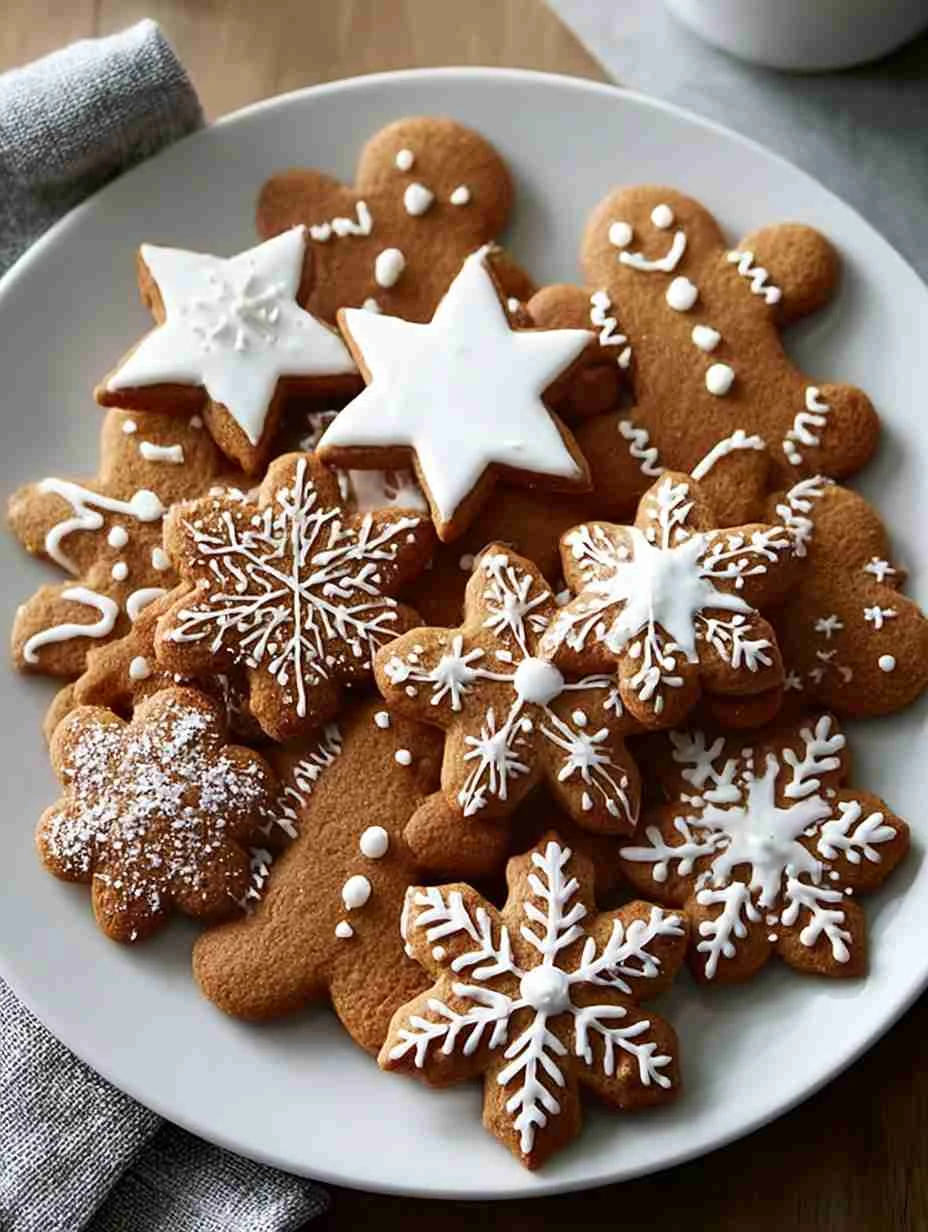 Best Soft Gingerbread Cookies Recipe Easy Vanilla Icing For Cookies Christmas Gingerbread Cookies With Icing Homemade Ging...
