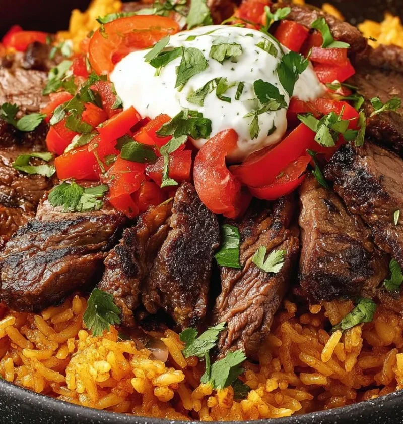 Best Steak And Queso Rice Recipe Easy Steak Queso Rice Dish Homemade Steak Queso Rice Comfort Food Ultimate Steak Queso Ri...