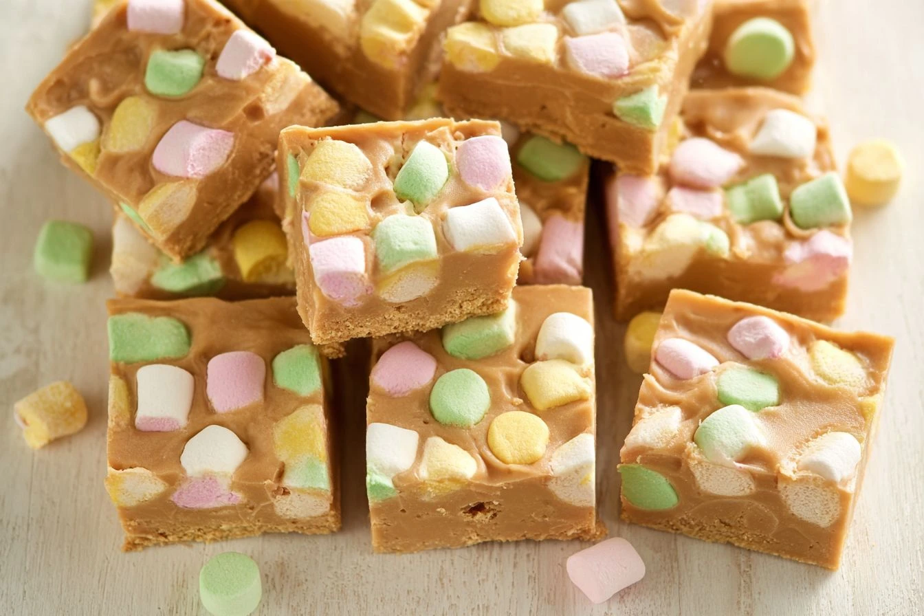 Vintage Peanut Butter Butterscotch Marshmallow Squares